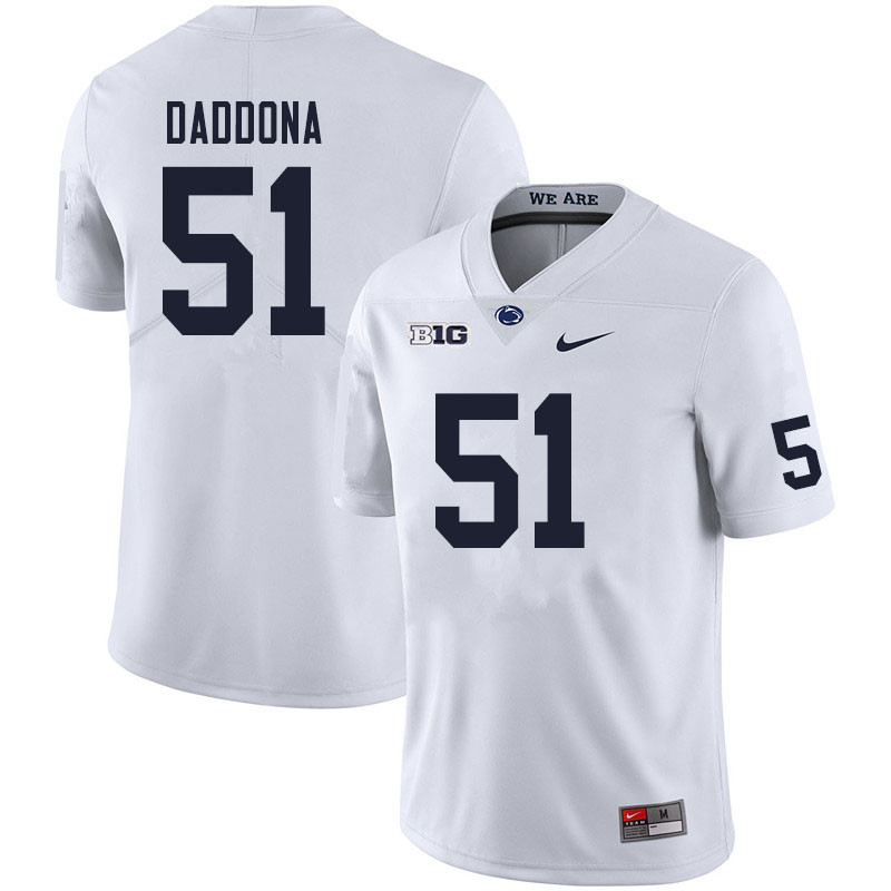 Men #51 Dalton Daddona Penn State Nittany Lions College Football Jerseys Sale-White